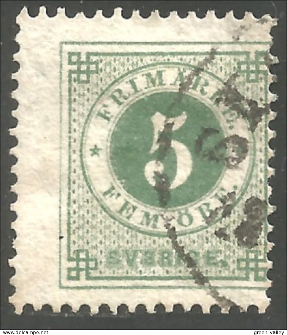 840 Sweden 1872 5o Vert Green (SWE-471) - Gebraucht