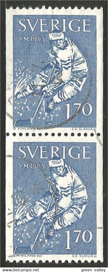 840 Sweden 1965 Paire Championnat Du Monde Hockey Glace (SWE-461c) - Winter (Other)