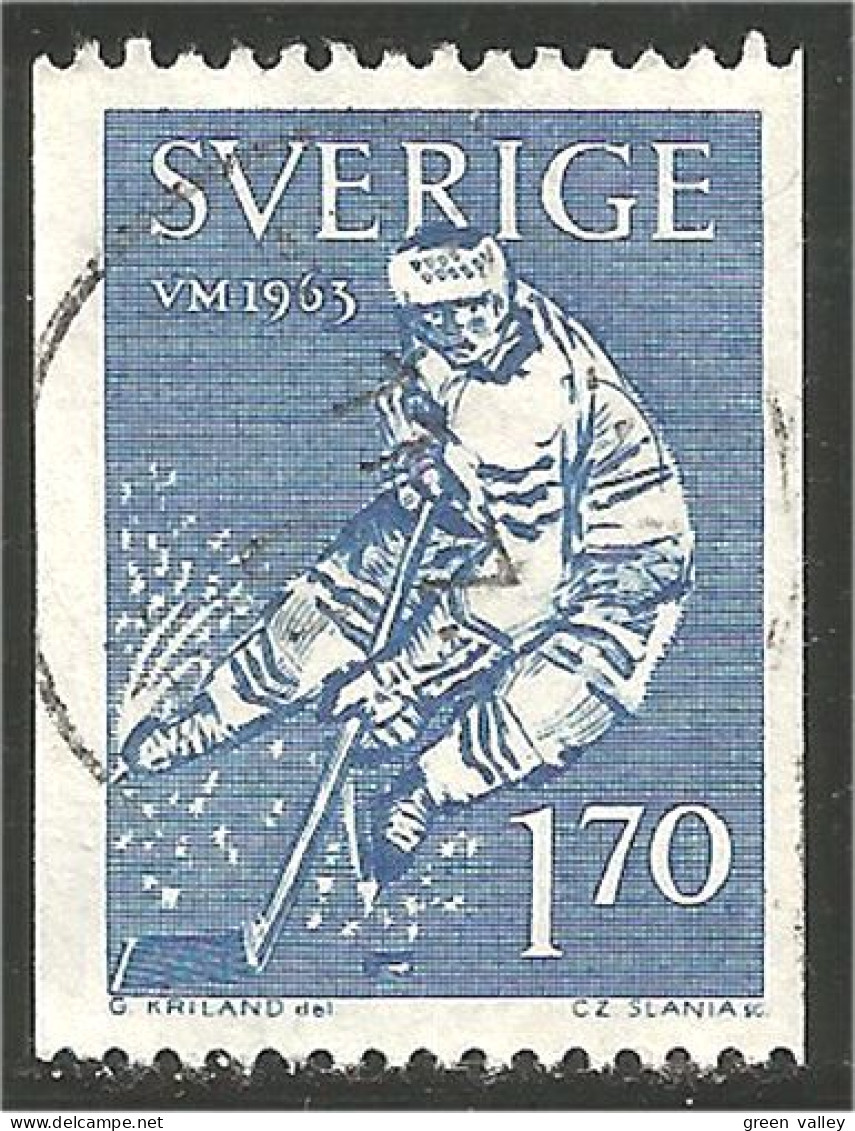 840 Sweden 1965 Championnat Du Monde Ice Hockey Glace World Championship Eishockey (SWE-460a) - Oblitérés