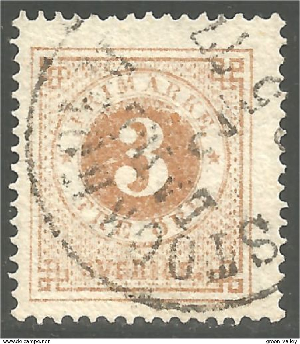 840 Sweden 1872 3 Ore Bistre (SWE-449) - Gebraucht