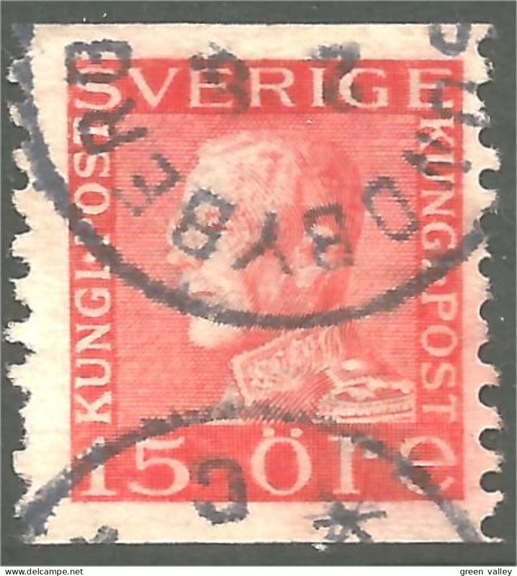 840 Sweden 1925 King Roi Gustaf V 15o Red Rouge SUNDYBERG (SWE-420) - Gebraucht