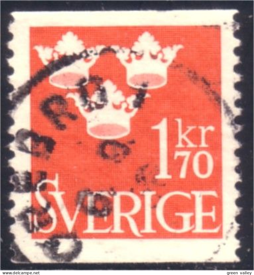 840 Sweden 1951 Trois Couronnes Three Crowns 1kr70 Red Rouge (SWE-329) - Used Stamps
