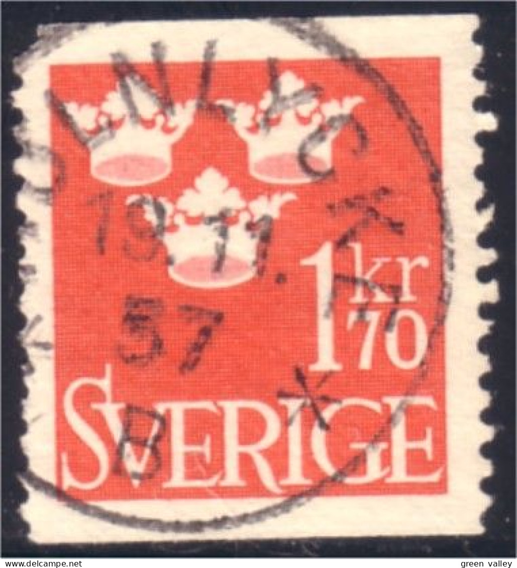 840 Sweden 1951 Trois Couronnes Three Crowns 1kr70 Red Rouge (SWE-328) - Used Stamps