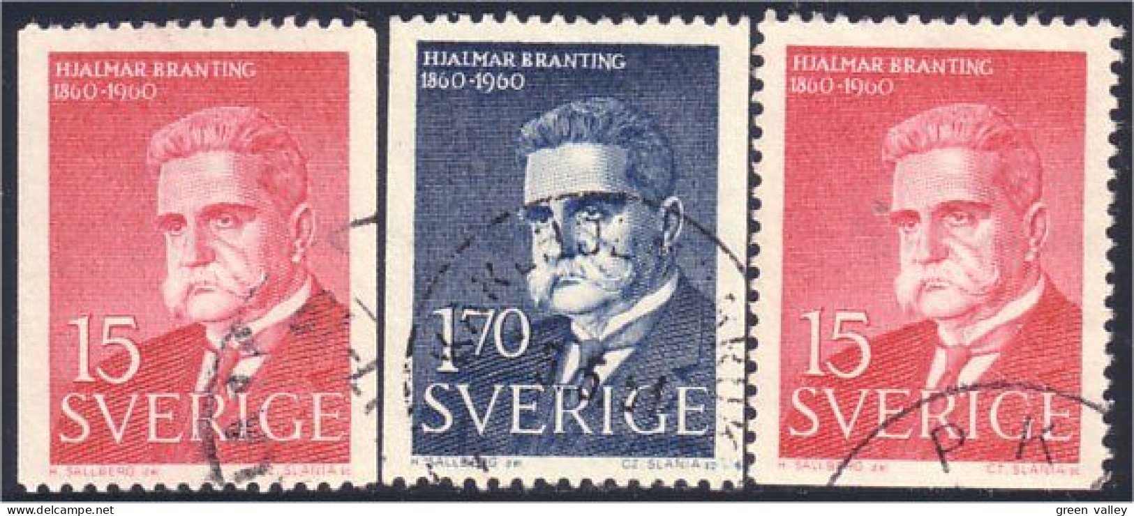 840 Sweden Branting Complete (SWE-42) - Used Stamps