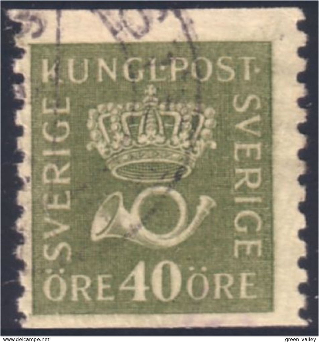 840 Sweden 40o Olive Green (SWE-21) - Used Stamps