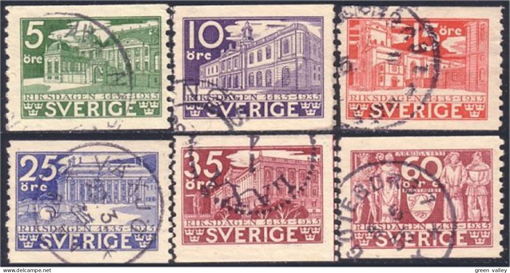 840 Sweden 1935 Set (SWE-26) - Used Stamps