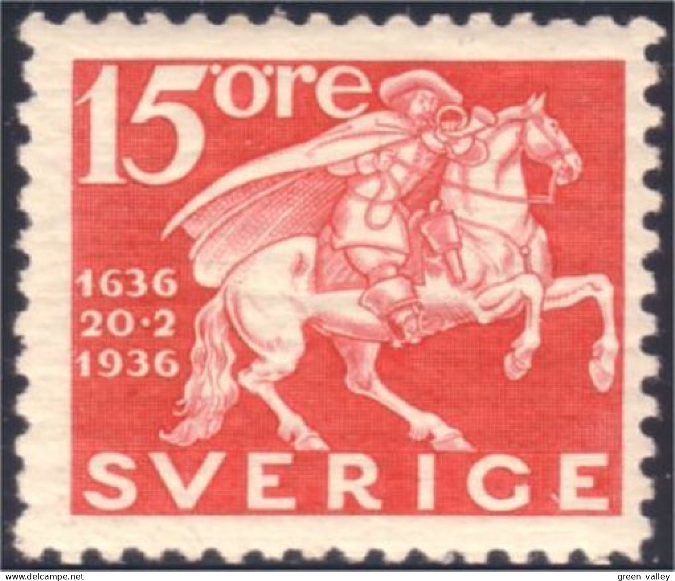 840 Sweden 15o Mounted Courier MH * Neuf (SWE-29) - Ongebruikt