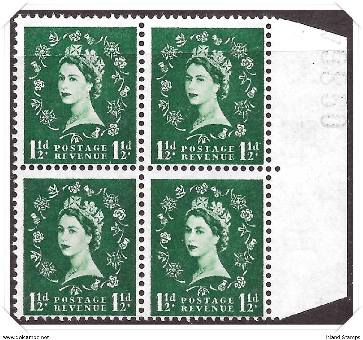 QEII Pre Decimal Wilding Definitive 1 1/2d Block Of 4 Unmounted Mint Hrd2a - Ungebraucht