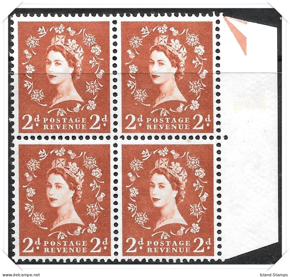 QEII Pre Decimal Wilding Definitive 2d Block Of 4 Unmounted Mint Hrd2a - Unused Stamps