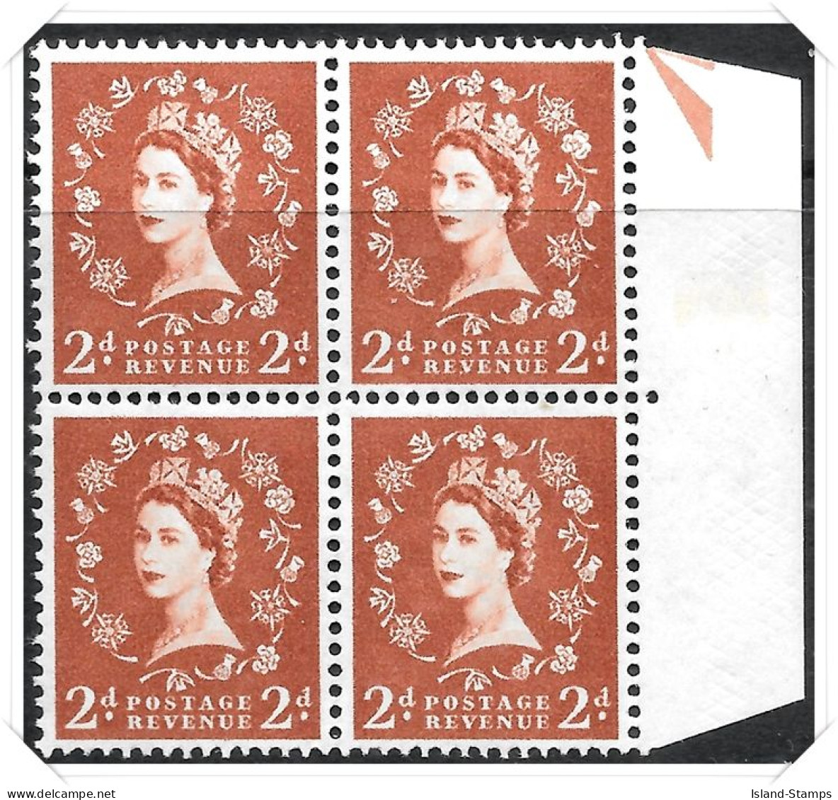 QEII Pre Decimal Wilding Definitive 2d Block Of 4 Unmounted Mint Hrd2a - Neufs