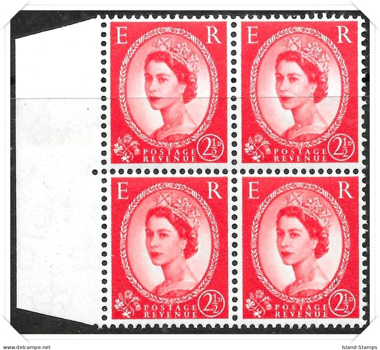 QEII Pre Decimal Wilding Definitive 2 1/2d Block Of 4 Unmounted Mint Hrd2a - Neufs