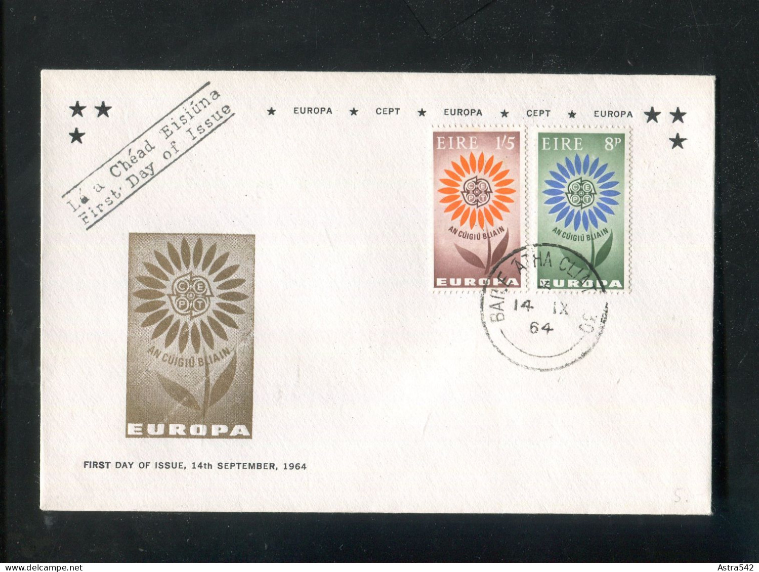 "IRLAND" 1964, Mi. 167/168 "CEPT" FDC (A0174) - FDC