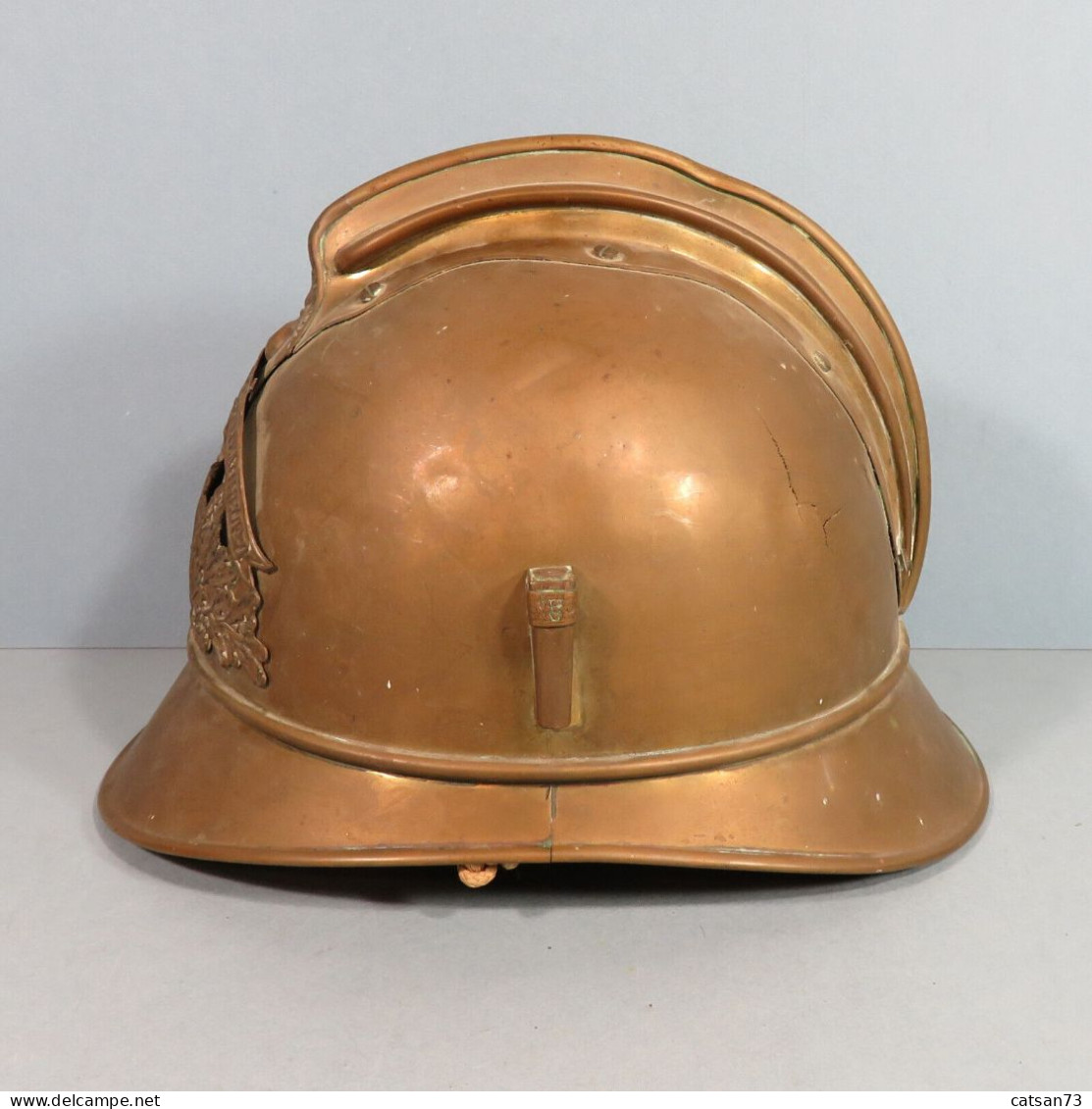 CASQUE DES SAPEURS-POMPIERS DE LA VILLE DE CHATEAUNEUF EN T 1885 1895 1900 - Casques & Coiffures