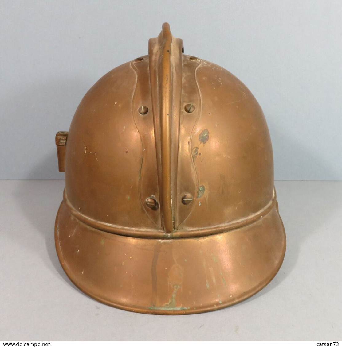 CASQUE DES SAPEURS-POMPIERS DE LA VILLE DE CHATEAUNEUF EN T 1885 1895 1900