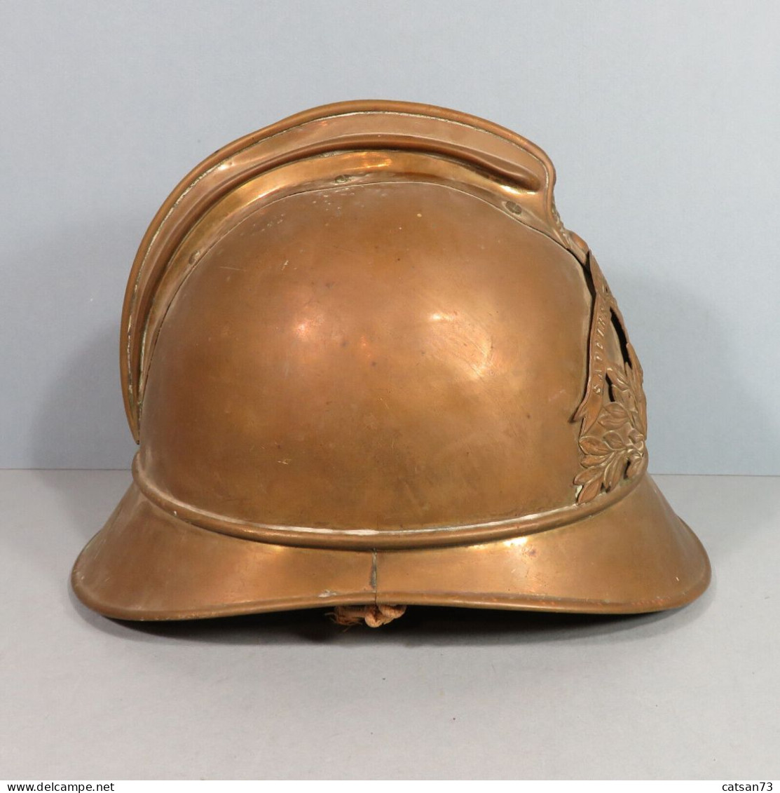 CASQUE DES SAPEURS-POMPIERS DE LA VILLE DE CHATEAUNEUF EN T 1885 1895 1900