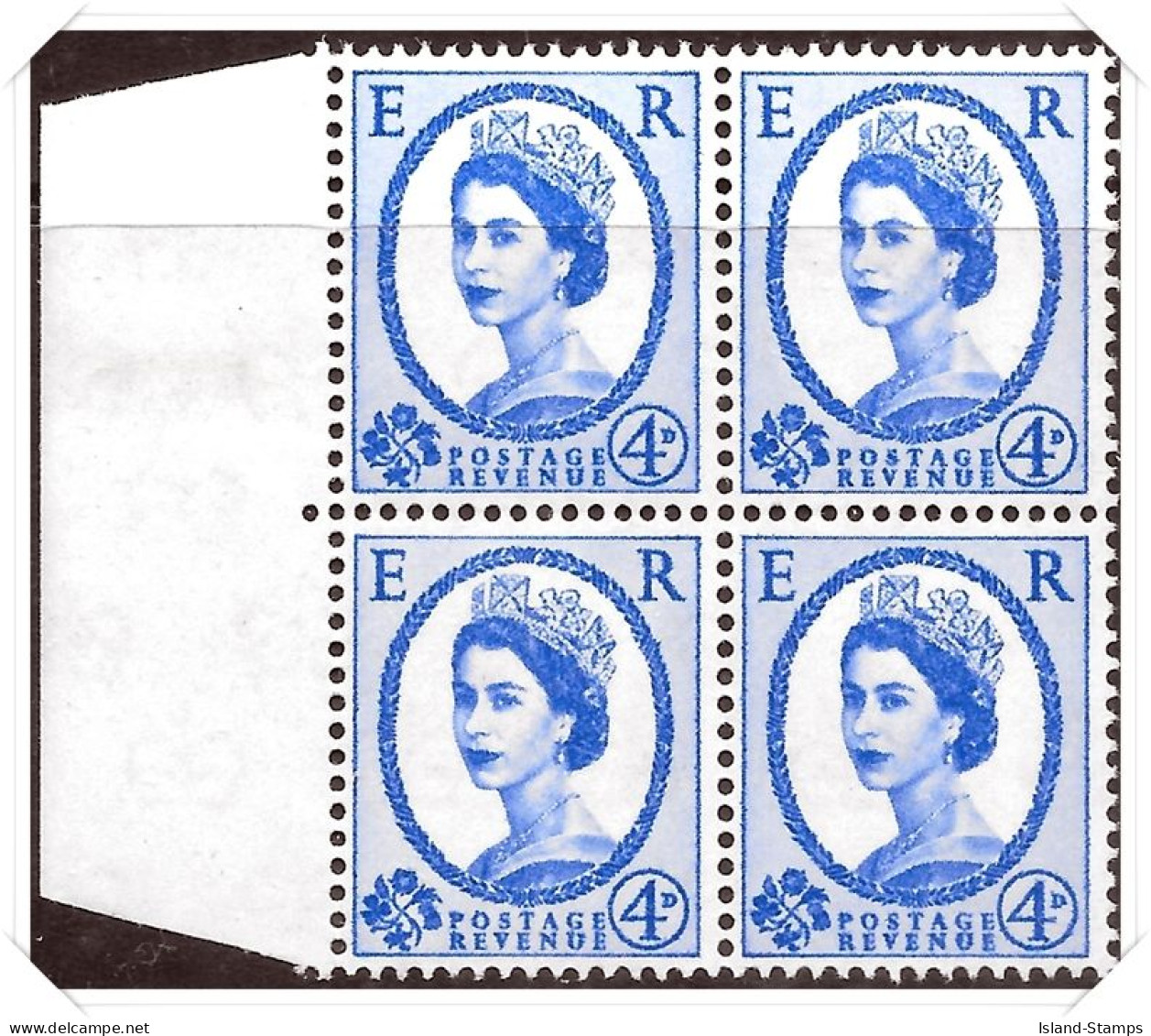 QEII Pre Decimal Wilding Definitive 4d Block Of 4 Unmounted Mint Hrd2a - Nuovi