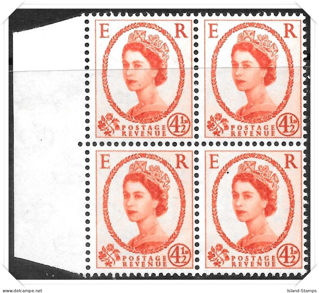 QEII Pre Decimal Wilding Definitive 4 1/2d Block Of 4 Unmounted Mint Hrd2a - Nuevos