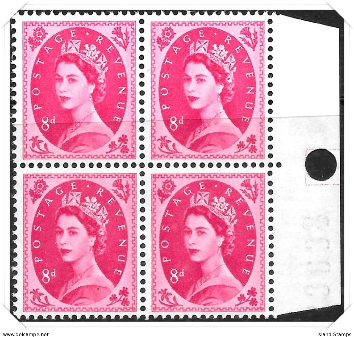 QEII Pre Decimal Wilding Definitive 8d Block Of 4 Unmounted Mint Hrd2a - Neufs