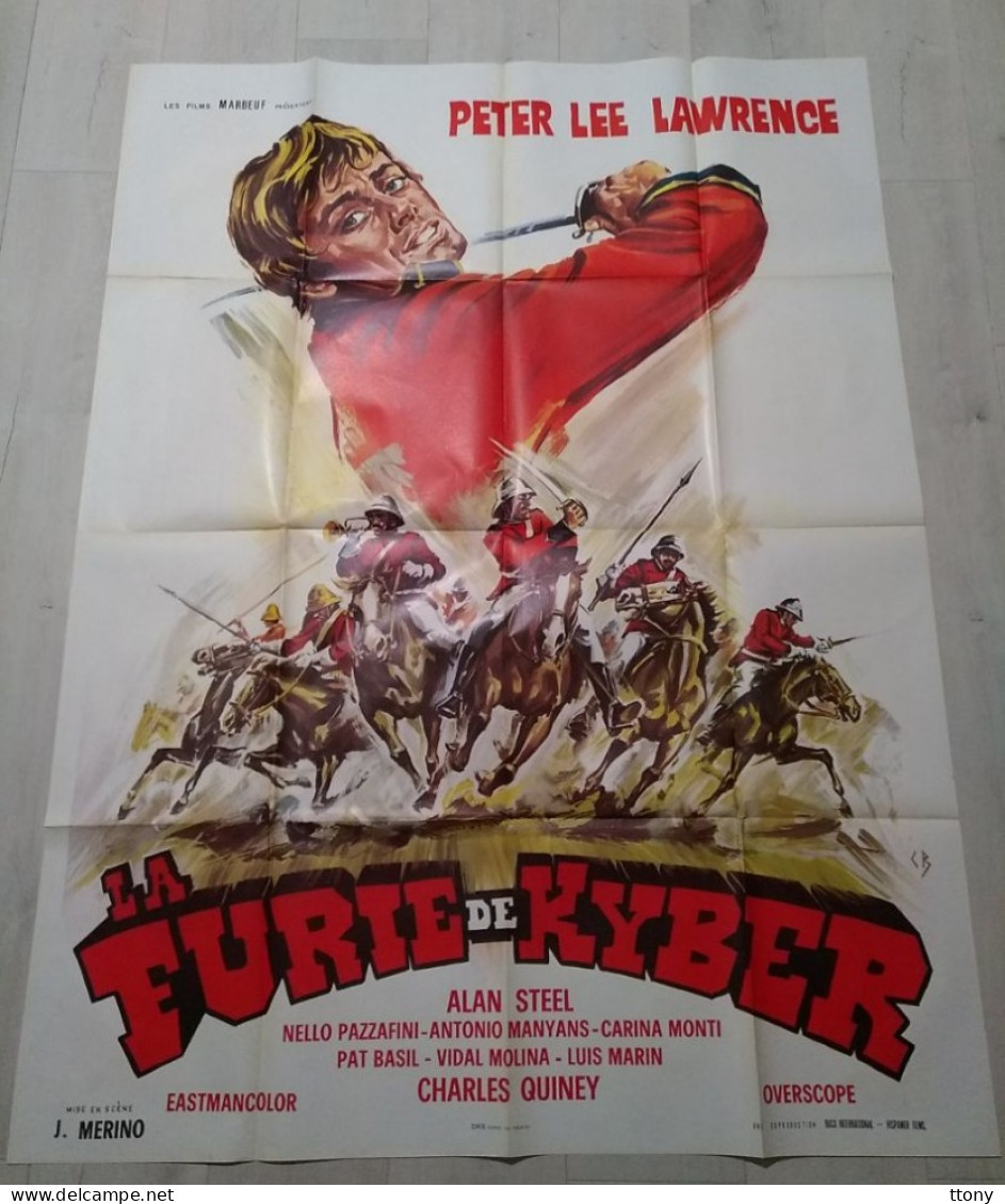 Une Affiche Cinéma Grand Format   1 ,60 M X 1, 20 M  : La Furie De Kyber   Année 1970   ( Affiche Pliée ) - Posters