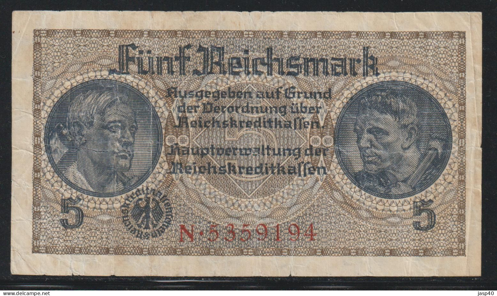 ALEMANHA - 5 MARCOS - 5 Reichsmark