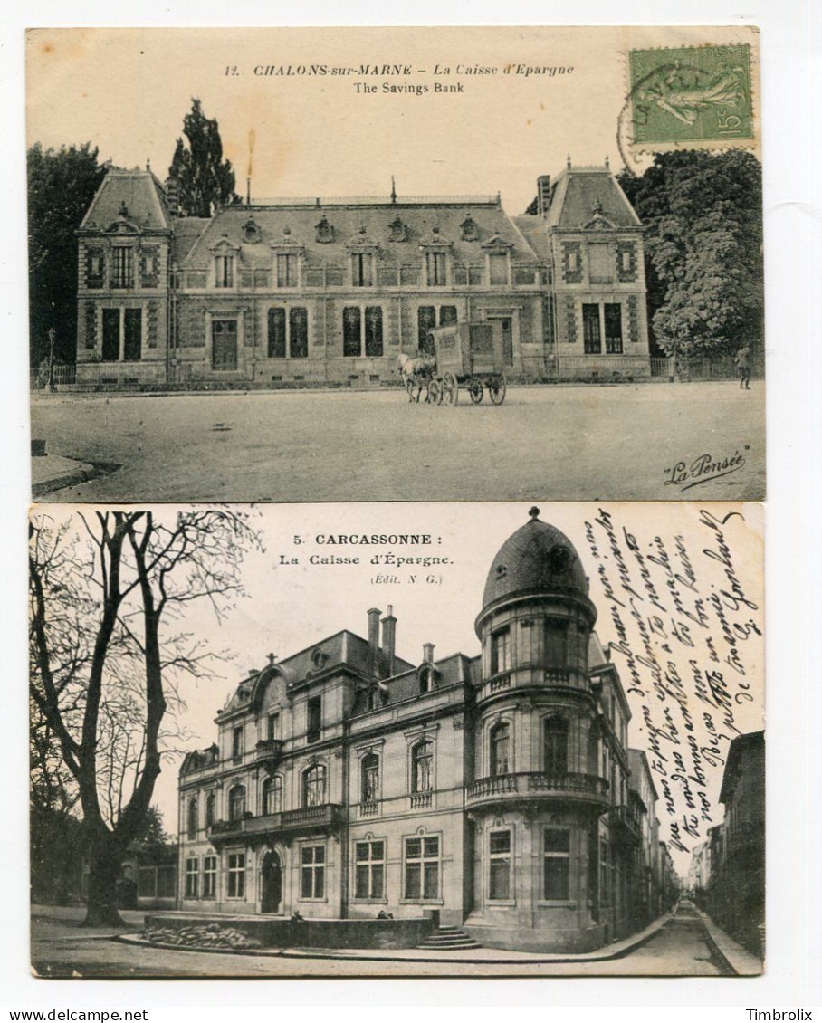 FRANCE - LOT De 10 Cartes Postales De CAISSES D' EPARGNE - Banken