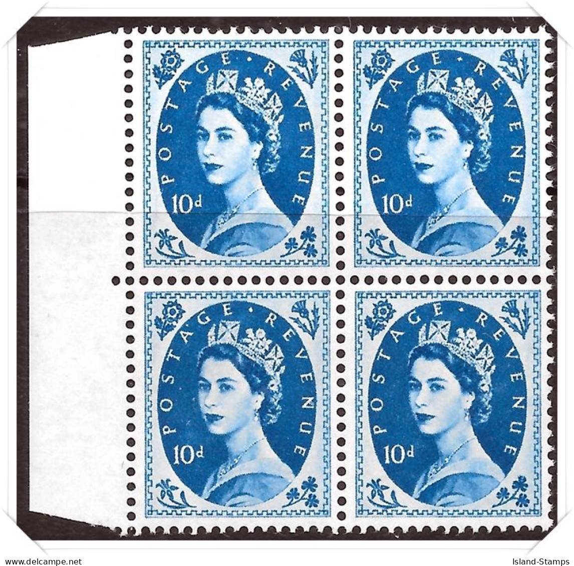 QEII Pre Decimal Wilding Definitive 10d Block Of 4 Unmounted Mint Hrd2a - Unused Stamps
