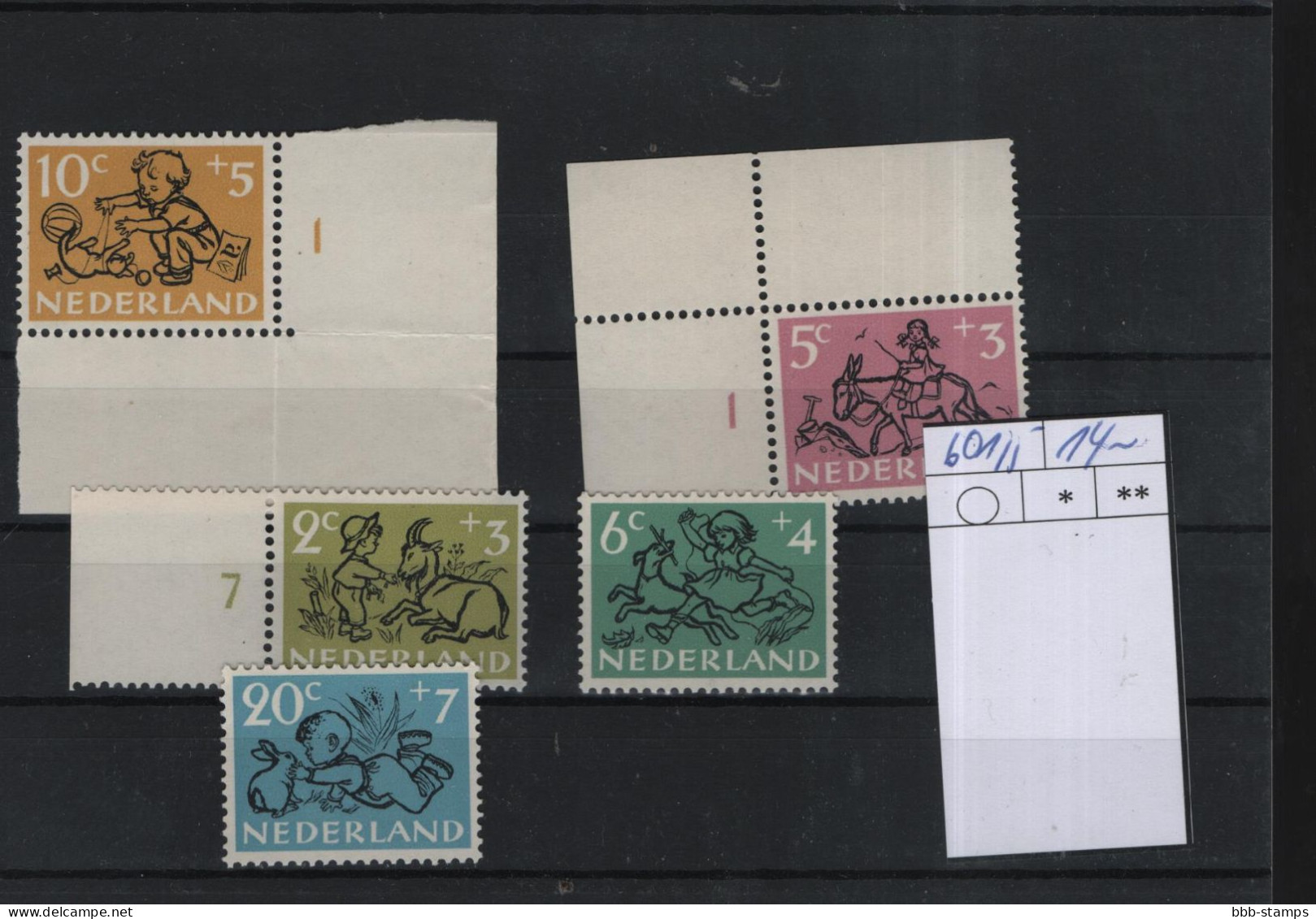 Niederlande Michel Cat.No. Mnh/** 601/605 - Unused Stamps