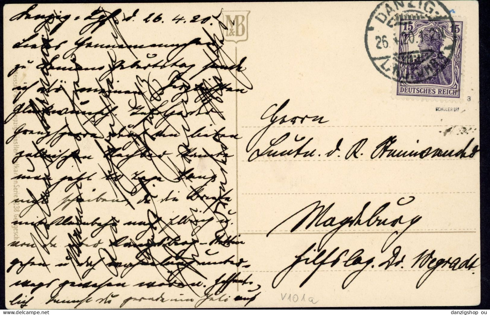 Danzig Vorläufer VL Postkarte, EF 101a, Geprüft BPP - Briefe U. Dokumente
