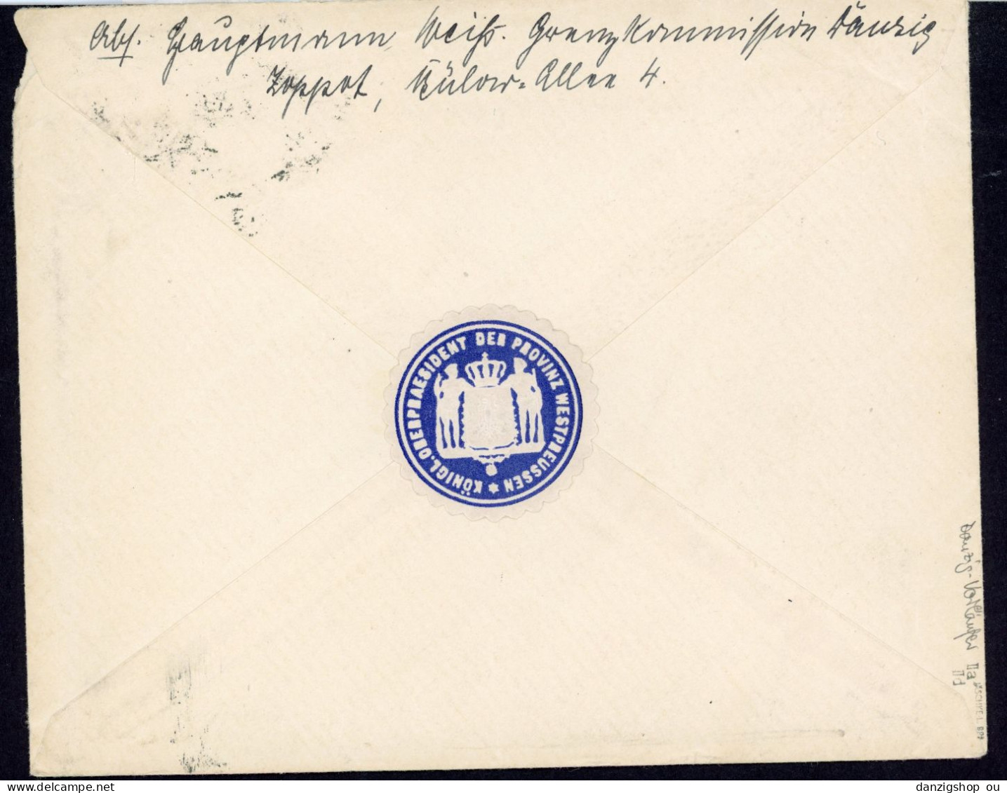 Danzig Vorläufer VL Brief MeF 86 IIa, 87 IId, Geprüft BPP - Briefe U. Dokumente