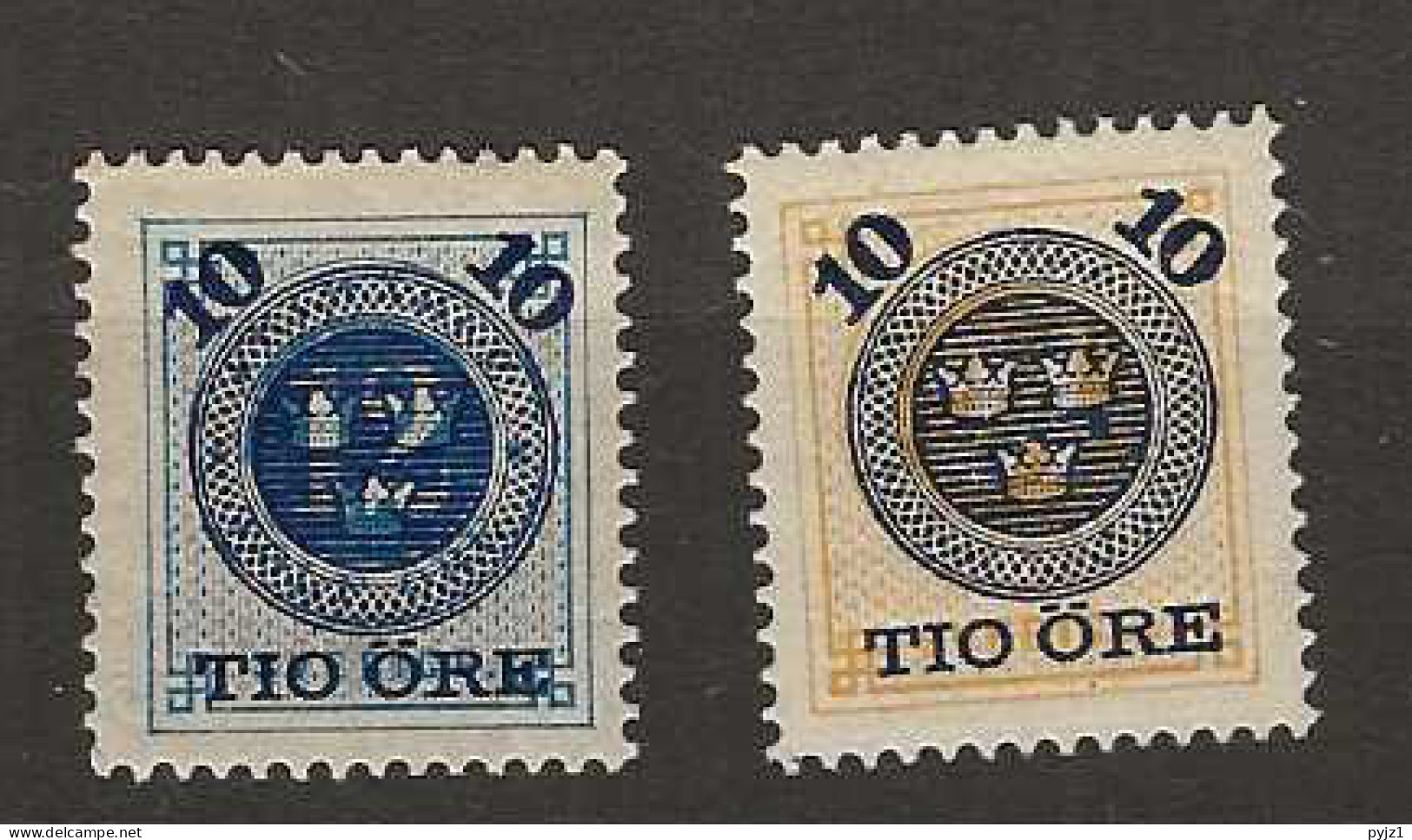 1889 MH Sweden Mi 39-40 - Unused Stamps