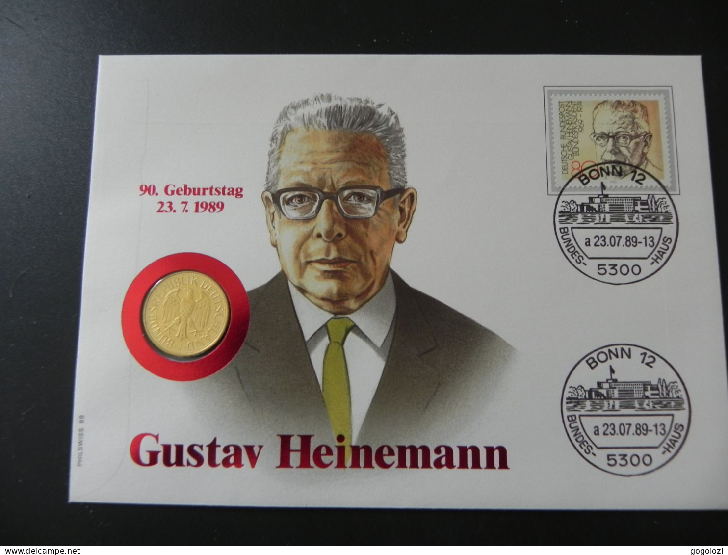 Deutschland Germany 1 Mark 1989 J - Gustav Heinemann - Numis Letter - 1 Mark