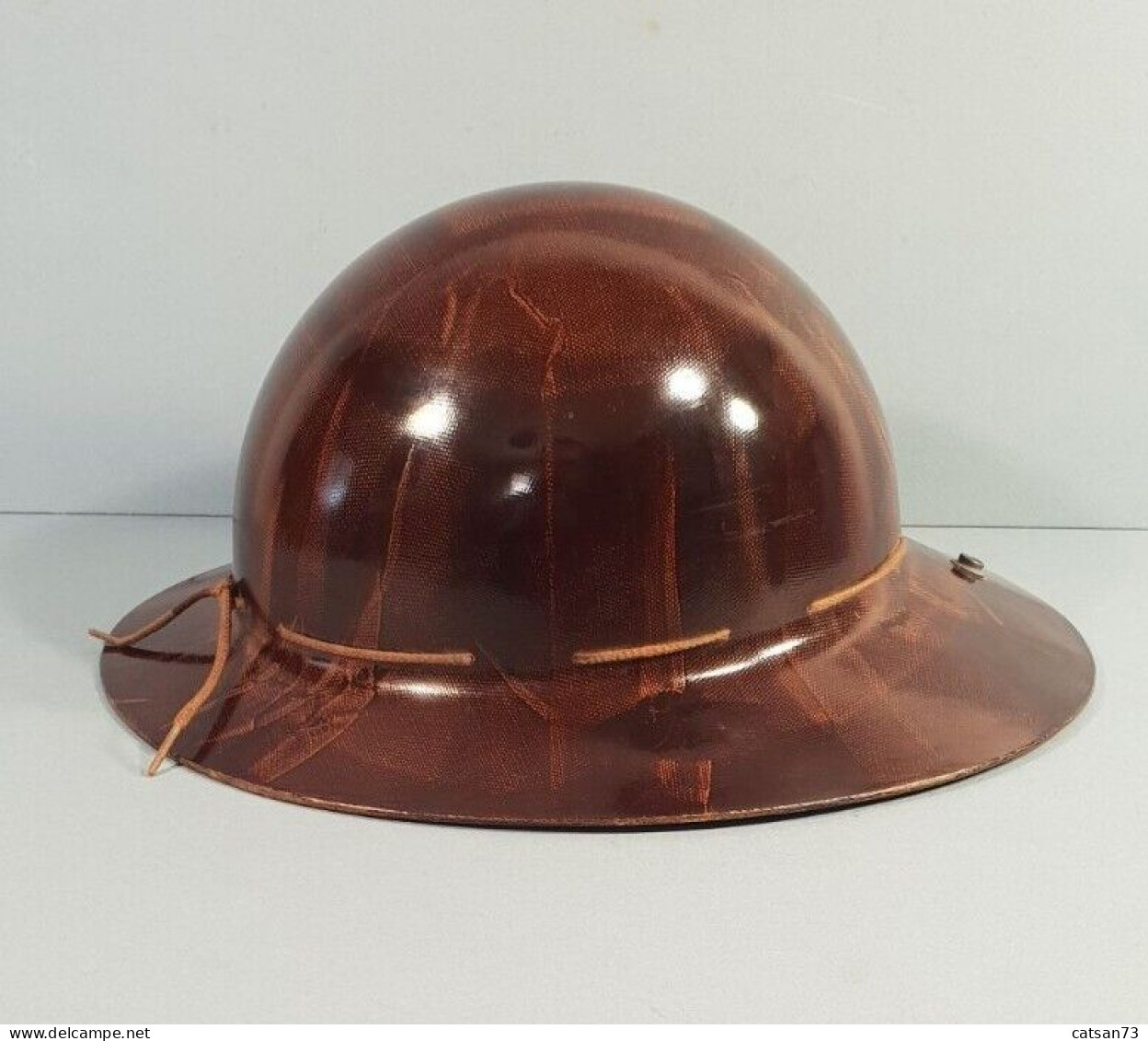 CASQUE AMMERICAIN HELMET WORKER DE TRAVAILLEUR US MINEUR  1930 1950 - Hoeden