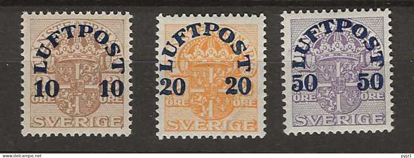 1920 MNH Sweden Mi 138-40 Postfris** - Ongebruikt