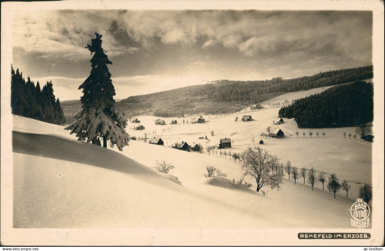 Rehefeld-Altenberg (Erzgebirge) Stadt Im Winter Erzgebirge 1925 Walter Hahn:6188 - Rehefeld