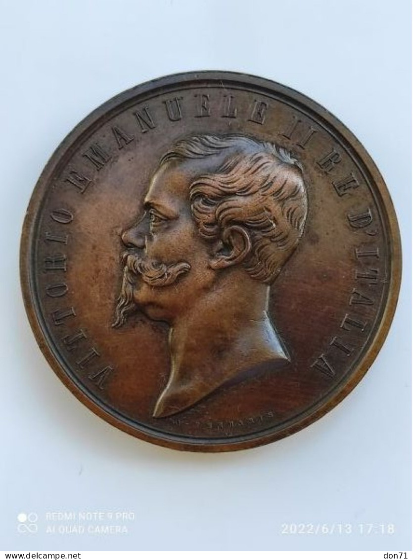 Italia Regno - Vittorio Emanuele II (medaglia) - Monarquía/ Nobleza