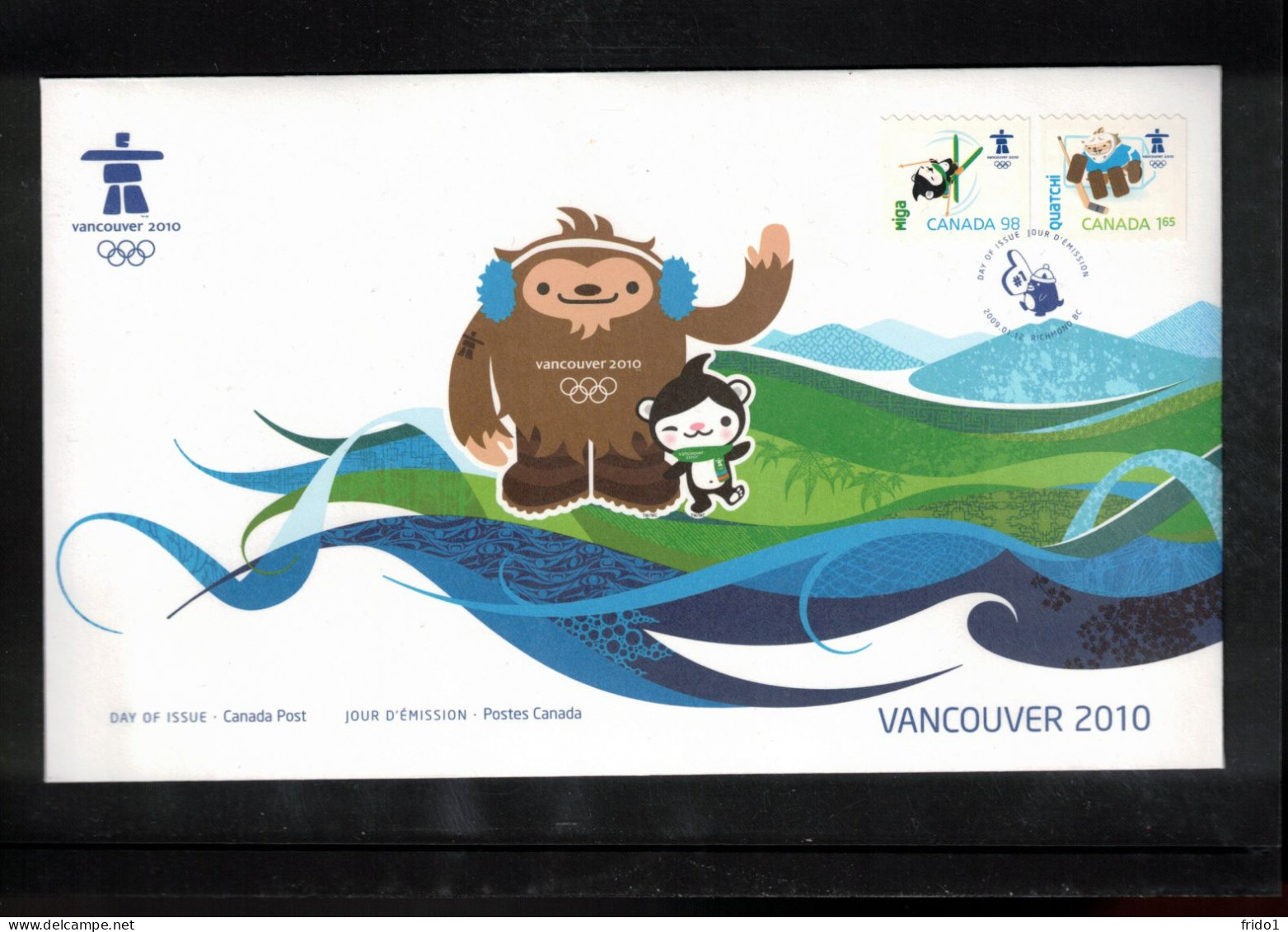 Canada 2009 Olympic Games Vancouver FDC - Winter 2010: Vancouver