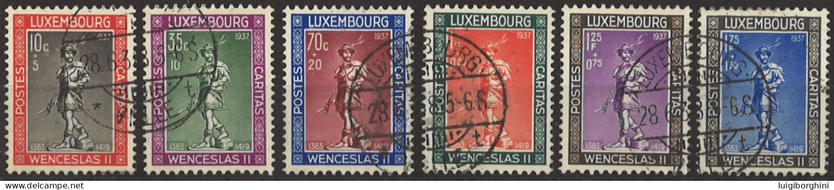 LUSSEMBURGO 1937 - Caritas Pro Infanzia N. 294-299 - Usati - Usados