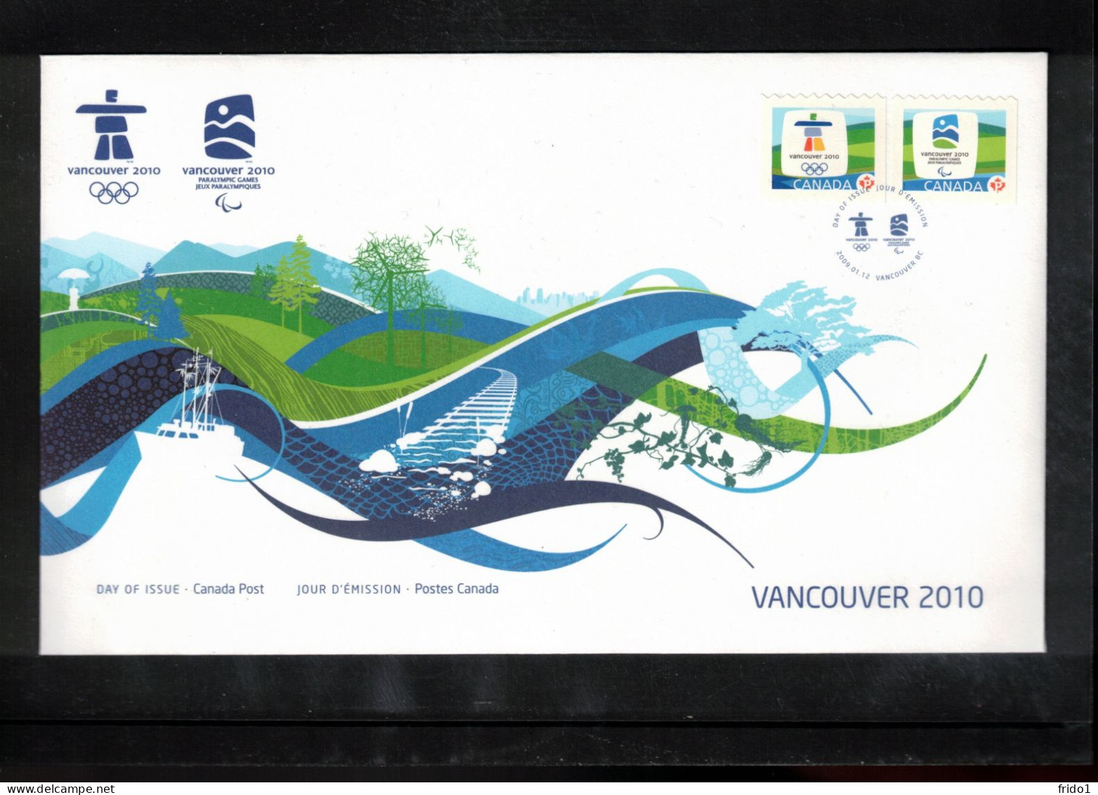 Canada 2009 Olympic Games Vancouver FDC - Hiver 2010: Vancouver