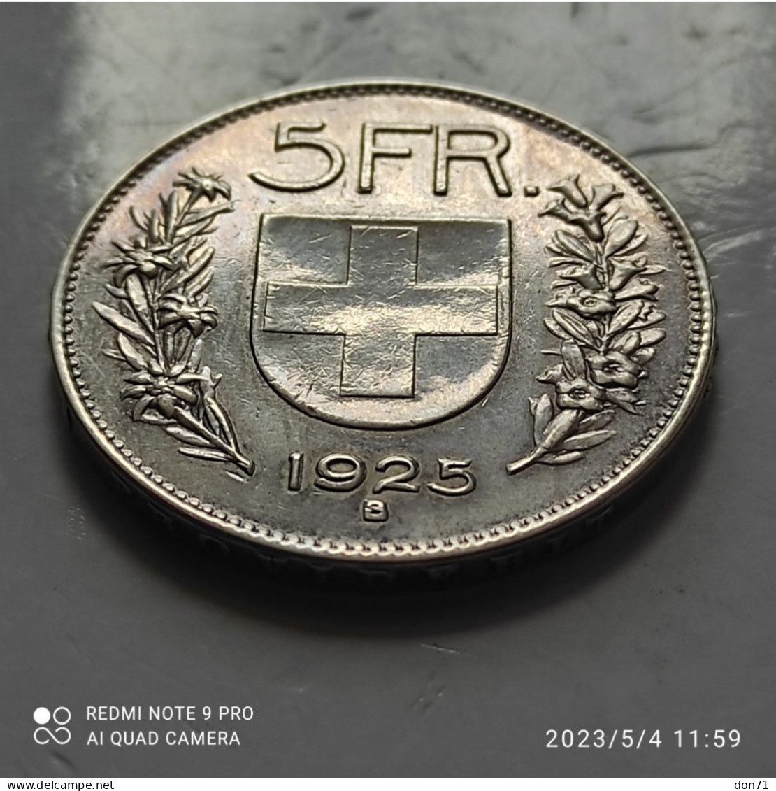 Svizzera - 5 Franchi 1925 - Pièces Commémoratives
