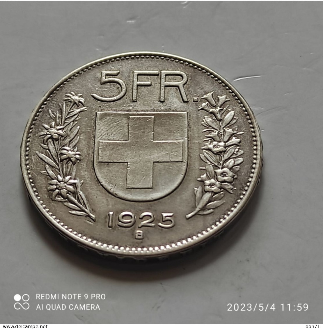 Svizzera - 5 Franchi 1925 - Commemorative