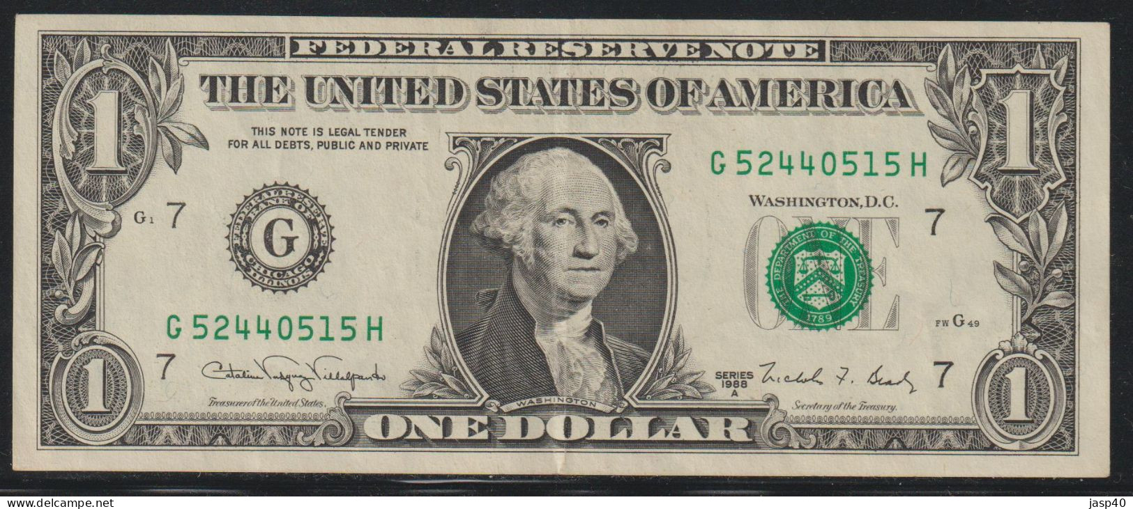 ESTADOS UNIDOS - 1 DOLAR DE 1988 - Billetes De Estados Unidos (1928-1953)