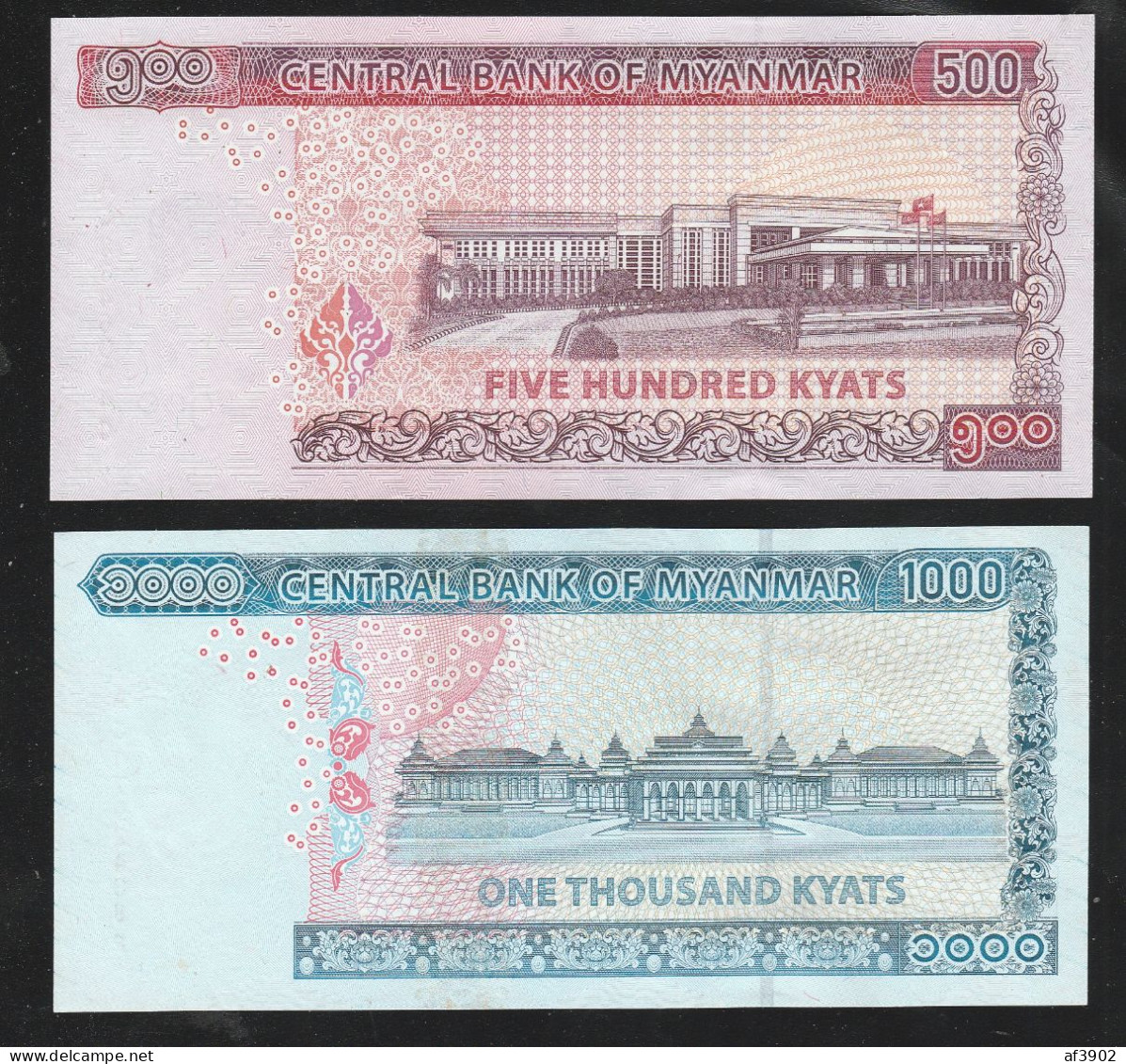 BURMA/MYANMAR MONEY2020 ISSUED 500/10000 KYAT SET, PG 85/96,UNC/AU - Myanmar (Birmanie 1948-...)