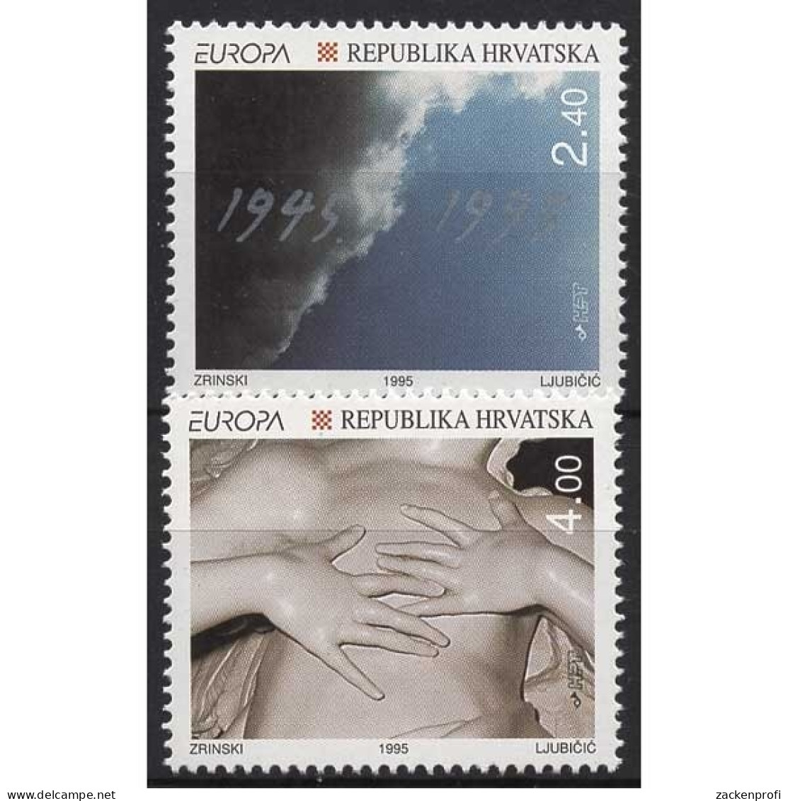 Kroatien 1995 Europa CEPT Frieden Und Freiheit 319/20 Postfrisch - Croatie