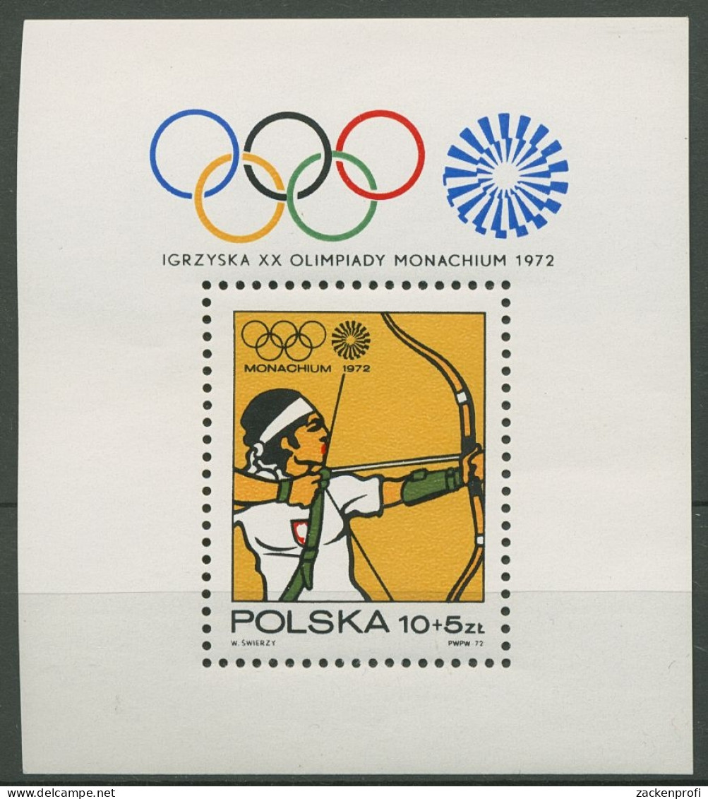 Polen 1972 Olympia Sommerspiele München Block 51 Postfrisch (C93274) - Blokken & Velletjes