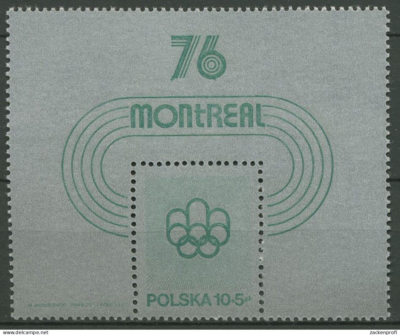 Polen 1975 Olympia Sommerspiele Montreal'76 Block 61 Postfrisch (C93285) - Blocs & Feuillets