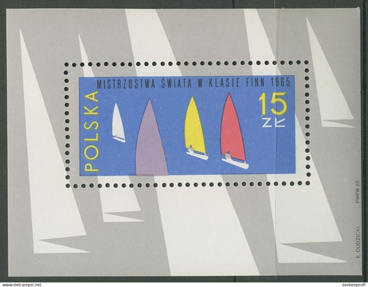 Polen 1965 Segel-WM Finn-Dingi Block 36 Postfrisch (C93252) - Blokken & Velletjes