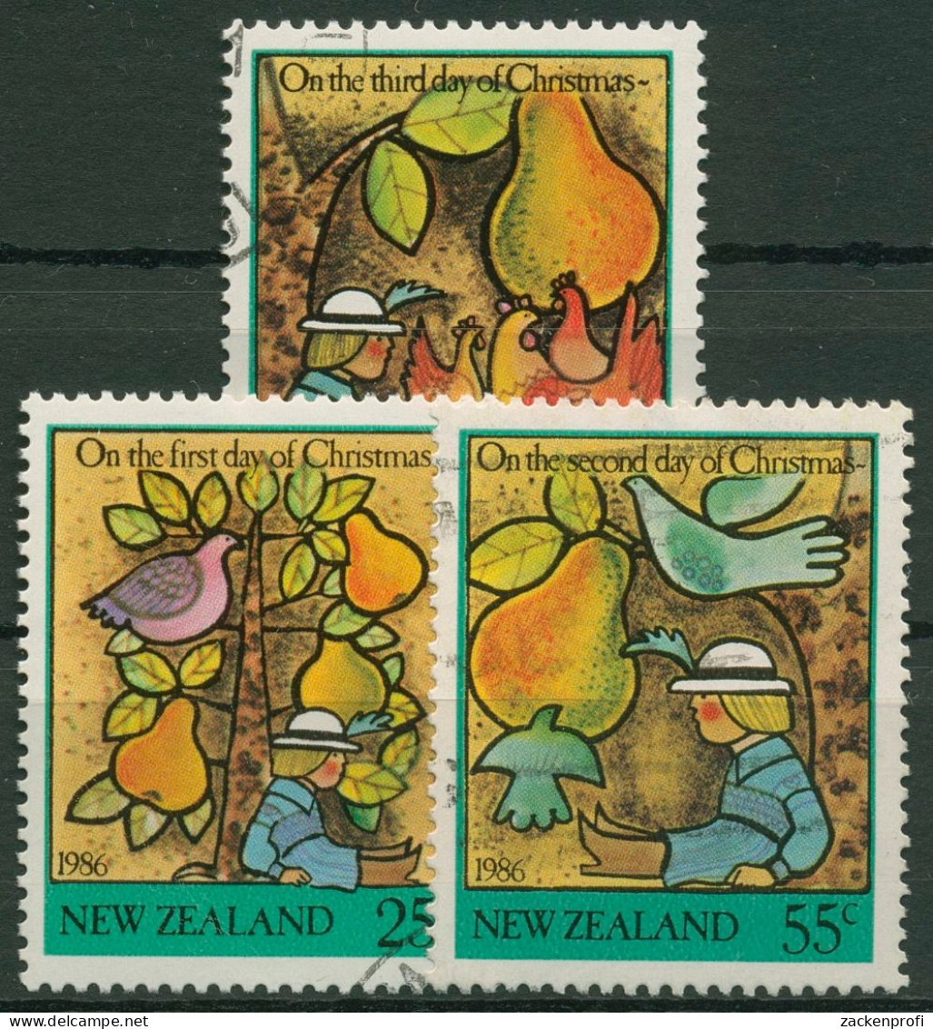 Neuseeland 1986 Weihnachten Vögel Birnbaum 971/73 Gestempelt - Usados