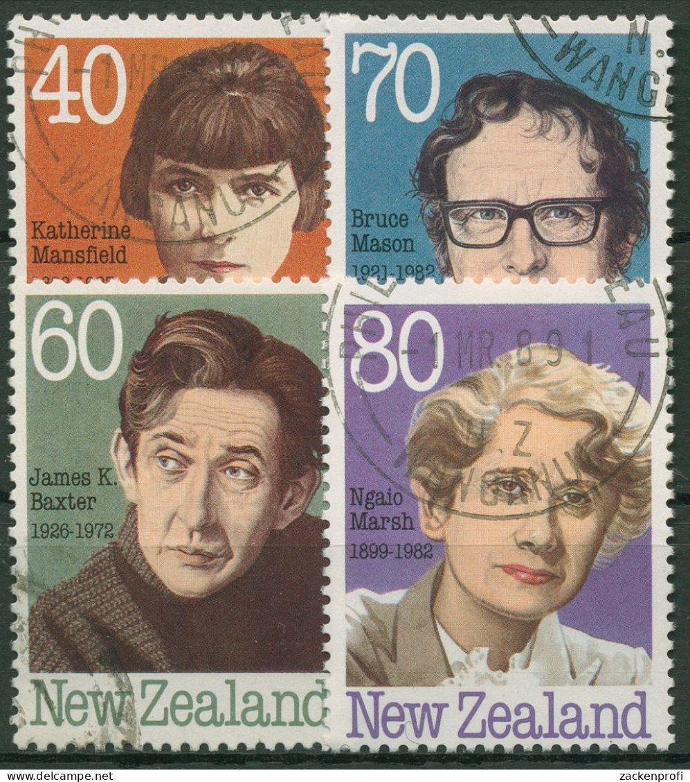 Neuseeland 1989 Schriftsteller Mansfield Mason 1066/69 Gestempelt - Used Stamps