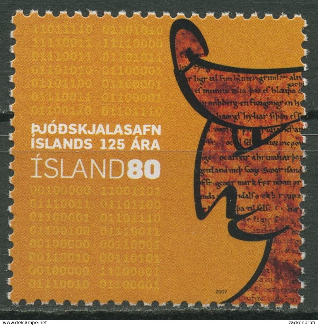 Island 2007 Nationalarchiv Mittelalterliche Handschrift 1162 Postfrisch - Unused Stamps