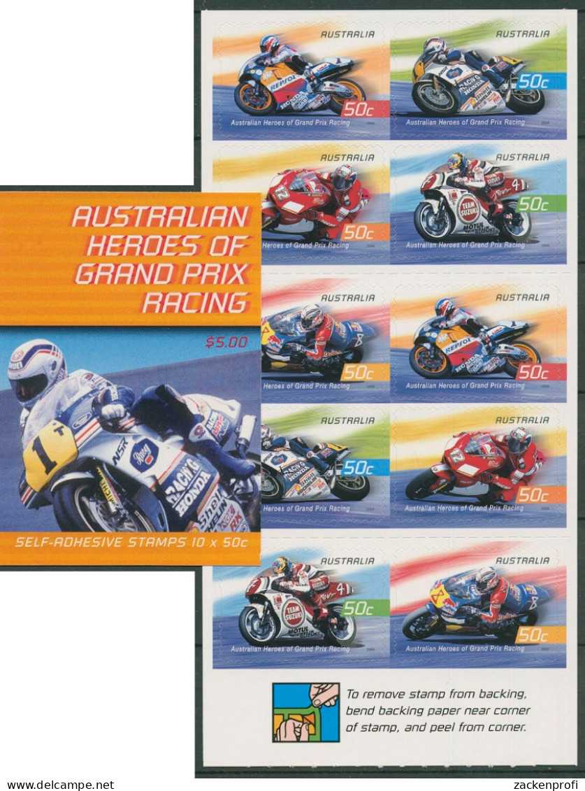 Australien 2004 Motorradrennsport Fahrer MH 195 Postfrisch (C29629) - Markenheftchen